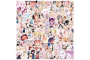 HUAYAO Waifu Stickers Adesivo in vinile impermeabile, 100 pezzi Anime Adesivi, simpatici bottiglie d'acqua per laptop, borsa da viaggio, auto, skateboard, moto, bicicletta, bagagli, chitarra