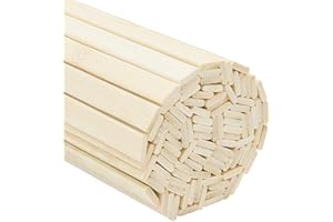 Belle Vous Batonnet Legno di Bambù Naturale Extra Lungo (Set di 100) - Asta in Legno di Bambù - Asta per il tempo libero creativo
