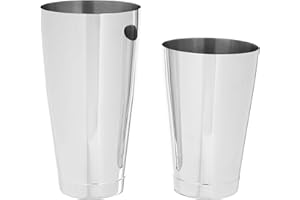 Barfly M37009 Weighted Cocktail Mixing Shaker Tin Set, Stainless Steel, 18 oz and 28 oz