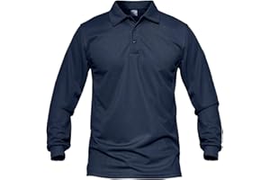 MAGCOMSEN Men's Quick Dry Long Sleeve Polo Shirts for Casual Military Golf Hiking