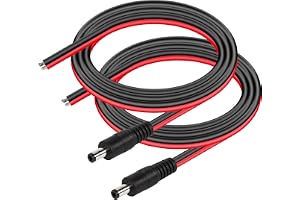 CERRXIAN DC5525 Power Pigtails Kablar, 1 m 14 AWG 5,5 mm x 2,5 mm DC hane öppen ände bar trådkabel, DC-reparation strömkabel