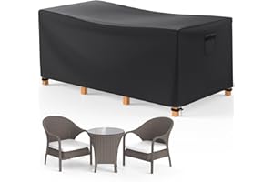 BROSYDA Housse pour Salon de Jardin Extérieur (180x120x74cm), 600D Housse Salon de Jardin avec Sortie d'air, Housse Table de Jardin Housses pour Mobilier de Jardin, Chaises, Tables