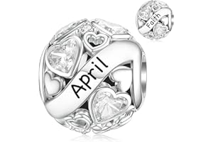 SEVENWELL Geburtsstein Charms for Pandora Charm 925 Sterling Silber Geburtstag Bead Charm