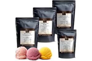 ‎EIS PERFECTO Eispulver Starter Set – Cremige Eisbasis zum Eis selber machen │Eispulver für Eismaschine & Ninja Creami │ Wird nicht steinhart im Gefrierschrank │ Ohne Zusatzstoffe │ Eis Perfecto