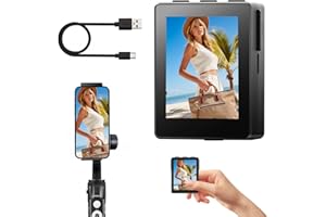 WUIOWPPIC Vlog Selfie Monitor Selfie Bildschirm Handy Phone Vlog Selfie Monitor Screen Selfie Monitor Bildschirm Sync Back Camera für Selfie,Vlog, Live Streaming,Smartphone Handy SelfieMonitor für IOS,Android