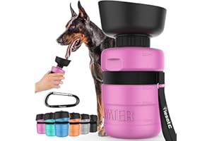 lesotc Dog Water Bottle, Portable Dog Water Dispenser, Dog Travel Water Bottle for Dogs, Squeeze Pet Water Bottle for Walking On The Go, Puppy Gift/Hiking Accessories Outdoor Bpa Free,520ml