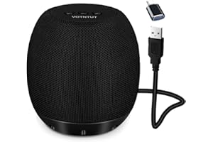 YYV Altavoces De Ordenador, Altavoces USB para Pc, Altavoces Portátiles para Computadora de Escritorio, Computadora Portátil, Notebook, Tabletas, Teléfono Inteligente (Black