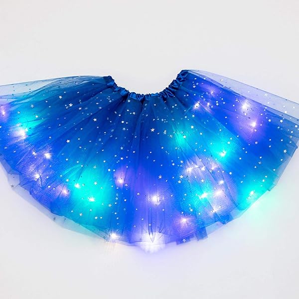 Falda Tutú Con Luces LED Para Niñas – Brillos Y Colores Para Fiestas Y Disfraces