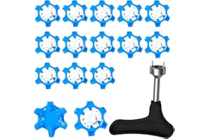 Anti Deslizamiento Clavo para Zapato de Golf Bootoow Fácil Recambio Tacos para Zapatos de Golf 16pcs Pinchos para Zapatos de Golf 1pcs Llave de Tacos de Zapato de Golf