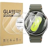 Diruite 4 Pieces Screen Protector for Samsung Galaxy Watch 7/6/5/4 44 mm Tempered Glass HD Watch Protector [Anti-scrape]