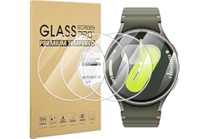 Diruite 4 Pièces Protection Écran pour Samsung Galaxy Watch 7/6/5/4 44mm Verre Trempé,Anti-Rayures HD Verre Screen Protection pour Samsung Galaxy Watch 7 44mm Protecteur D'écran