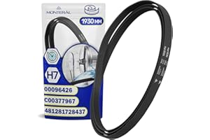 Correa para Secadora 1930 mm H7 con Código Original 8996470700601 para AEG 00096426 para Bosch 514240 para Blomberg C00377967 para Indesit 481281728437 para Whirlpool - Garantía de 10 Años - MONTERAL