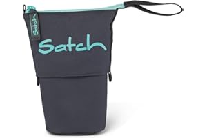 ‎SATCH Satch Pencil Slider extra groß inkl. Trennfach Reißverschlussfach Stiftehalter Geodreieck Sichtfenster für Stundenplan