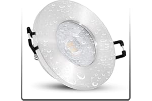 linovum ISASO Spot LED encastrable plat IP65 pour salle de bain et douche avec module LED 5 W Blanc neutre 230 V