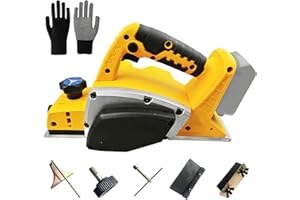 Bekasa - Cepilladora eléctrica (20 V, 16500 rpm, ancho 82 mm, profundidad ajustable 0-2 mm, cepilladora manual para carpintería y bricolaje (sin batería)