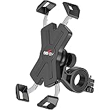 Grefay Fahrrad Handyhalterung, Edelstahl Motorrad Fahrrad Lenker Handy Halterung Mit 360 Drehen für 4,5-6,8 Zoll Smartphone