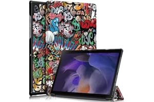 VOVIPO Custodia Samsung Galaxy Tab A8 da 10,5 pollici, custodia rigida a tre ante con copertura ultra sottile per Galaxy Tab A8 da 10,5 pollici 2021 SM-X205 / X200-Graffiti