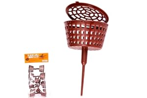 YIGIAO IRUN BONSAI 61048 Lot de 10 paniers d'engrais avec broche et couvercle, diamètre de 4,5 cm