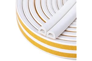 AURUM AND ADORN Weather Strip Tape, Draught Excluder for Doors Windows, D Type Self-Adhesive Anti-Collision Rubber Door Seal, Sound Proofing Window Sealant Tape - 2 Seals, Total 10M Long