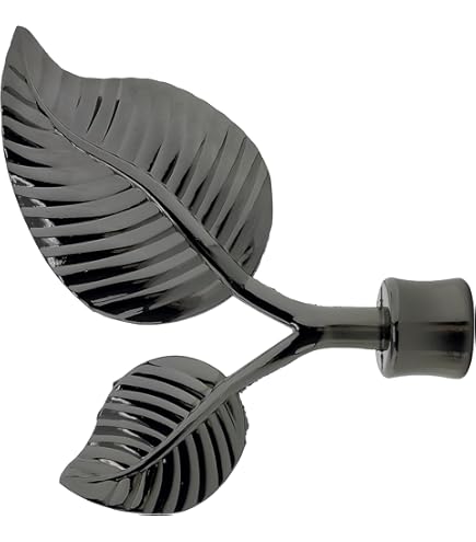 Lot De 6 Embouts De Tringle à Rideau Noir - Pour Diamètre 26-28 Mm - Plastique, Design Moderne