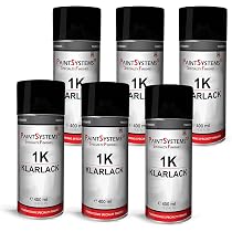 6 Spraydosen Klarlack Hochglanz – Kratzfest, UV-beständig, Für Auto & Hobby