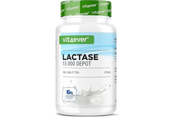 Lactase 13 000 Depot - 365 Comprimés à Libération Prolongée (Sepismart® Slow Release) - Hautement Dosé avec 13 000 Unités FCC - Pour Intolérance au Lactose et Intolérance au Lait - sans Additifs
