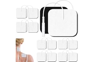 VAYFONI 12-Piece TENS Machine Pads Set – Premium Replacement Electrodes for Reusable TENS Machines – Compatible with Auvon & Ideal Revitive Pads for Enhanced Therapy
