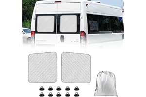 ‎HEBERUCK Thermomatte Passend für Peugeot Boxer Citroën Jumper Relay FIAT ducato Zweitürige Heckklappe, FIAT ducato Sonnenschutz Auto Frontscheibe Innen Passend, Auto Sonnenblende Frontscheibenabdeckung