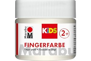 Marabu-Pintura para Dedos Kids, Color Blanco, 100 ml, (1er Pack) (03030050070)