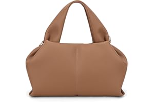 ACUYE Leather Tote Bag Crossbody Purse for Women Y2K Hobo Handbag Dumpling Cloud Bag Fall Shoulder Purse with Adjustable Strap