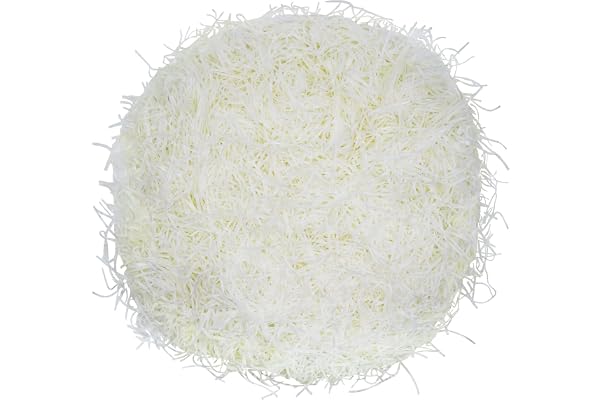 Mamiddle 100g Papier Déchiqueté Raffia Remplissage Cadeaux Écologique pour Paniers, Boîtes Cadeaux et Décoration de Fête (Beige)