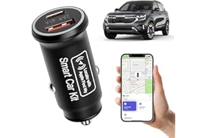 SUOXIOM GPS Tracker for Car with Dual‑Port Fast Car Charger, No Subscription Needed, Plug & Play, Real‑Time Vehicle Locator(i-os only)