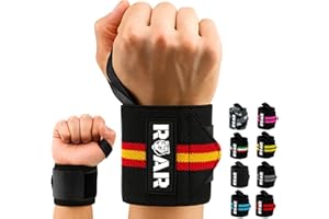 Roar® Muñequeras Deportivas (2 Unidades) – Muñequeras para Gimnasio, Crossfit y Fitness, Wrist Wraps Ajustables para Levantamiento de Pesas, Entrenamiento y Soporte de Muñeca Hombre Mujer