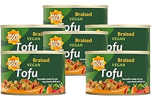 MARIGOLD HEALTH FOODS Marigold Vegan Braised Tofu - Vegan, Gluten Free & High in Protein - 225g (Pack of 6)