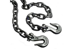 PAULSTORE Heavy Duty 14ft Recovery Tow Towing Utility Farm Drag 5/16" Chain with Hooks