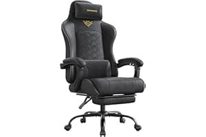 SONGMICS Gaming Chair, Ergonomic Computer Chair with Footrest, Video Game Chair with Headrest