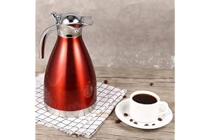 Isolerad kruka Kaffekanna Dubbelväggs vakuumisolerad termokanna varmvattenflaska rostfritt stål(#2L