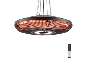 Outsunny Infrarot Heizstrahler Hängend 2000W Carbonfaser Deckenheizstrahler