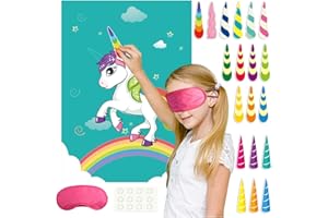 YANGWEN Unicorn Party Game, Unicorn Game Birthday Party Games for Kids Unicorn Party Supplies Dekorationen