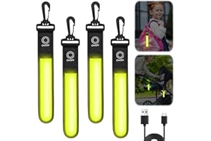 GAOUTO LED Blinklicht Schulranzen, 3 Modi USB Aufladbar Reflektierende Anhänger, Sicherheitslicht Blinklicht Schulranzen Kinder, wasserdichte Reflektor Anhänger für Schulranzen Rucksack