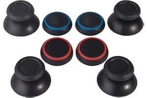 EBOOT Replacement Joystick Thumbsticks und Silikon Thumb Grip für PS4 Controller, 8 Stück