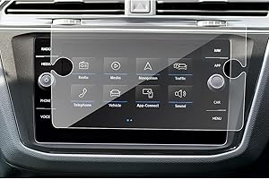 SXCY per Tiguan 2 GTE Allspace Pellicola Protettiva in Vetro Temperato GPS per Auto 8 Pollici Navigatore Proteggi Schermo Interno Accessori