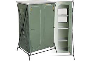 KADVA Nego CampShelf Adulte (Unisexe), Vert, 66,5 x 90 x 139 cm