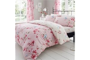 GC GAVENO CAVAILIA Duvet Cover Double | Blossom Bedding Set With Pillowcase | Polycotton Fabric| Pink