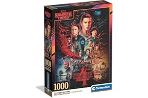 Clementoni Jigsaw Puzzle 1000 pieces, stranger Things Netflix, Puzzle for Adults 14-99 Years, Compact box, Made in Italy, 39980