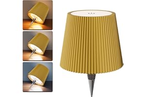 Nulmvic Lampada per Bottiglia LED Ricaricabile - 5200mAh Lampada da Tavolo Senza Fili Dimmerabile 3 Colori - IP54 Impermeabile Comando a Tocco per Interno Esterno Famiglia Ristorante Bar (Oro)