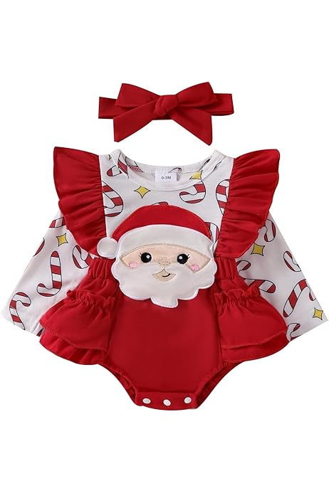 Pagliaccetto Neonato Tutine Babbo Natale Neonato Pagliaccetto