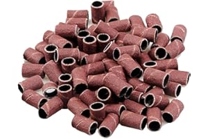 Olakin 100 Piezas Bandas de Lijado para Uñas AcríLicas, Manicura, Pedicura, Taladro EléCtrico Grano, Lijar, Pulir, Recortar, Quitar Armaduras, Exfoliar(180#)