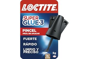 Loctite Super Glue-3 Pincel, Pegamento Instantáneo Transparente, 5 g | Secado en 3 s, Resistente a Agua/Golpes/Temperaturas Extremas, Multimaterial, Apto para Lavavajillas, Tapón Antiobstrucción