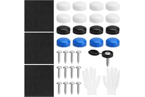 APOMOONS Tornillos de la Placa de Matrícula con Tapas de Montaje Kit, Tornillos de la Placa de Matrícula para la Fijación de Coches y Motocicletas Titular de la Placa de Matrícula sin Marco Tornillos